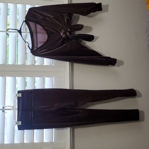 Bronze Crop Sweatsuit